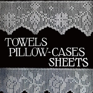 Sophie Lacroix #13 c.1915 Crochet Lace Edging Patterns for Towels & Pillow Cases  (PDF E-Book Digital Download)