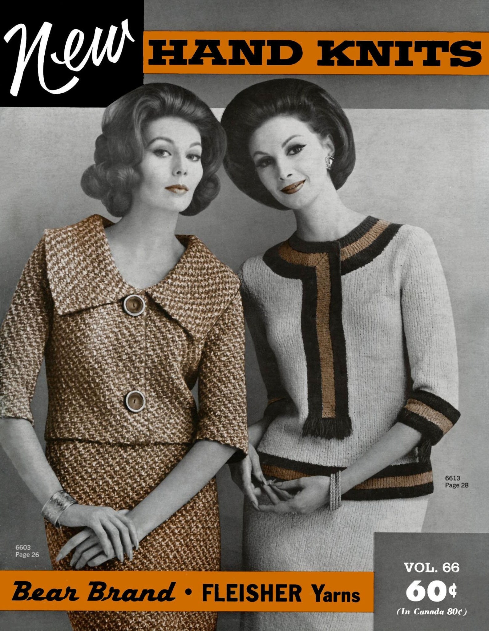 Fleisher's Bear Botany #66 C.1967 Beatnik Era Women's Fashion Knitting ...