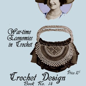 Heminway Silks #14 c.1918 - War Time Crochet Designs (with Knitting & Tatting Too!) PDF Ebook Digital Download