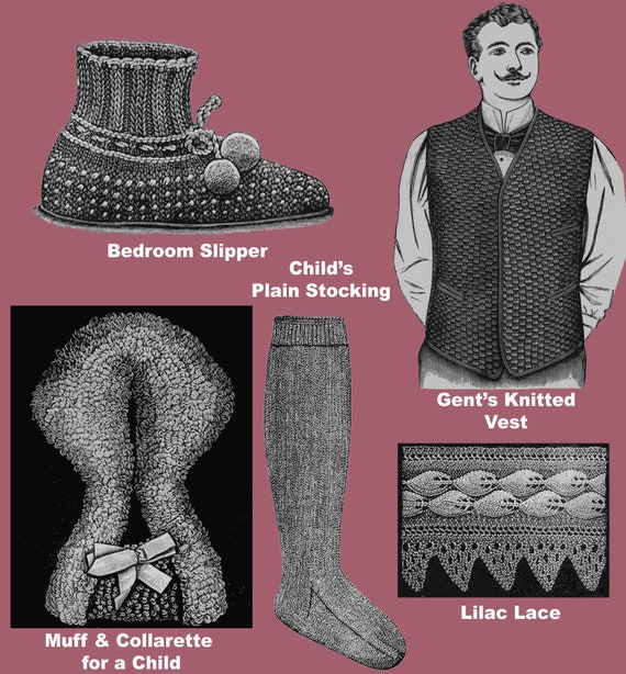 ウェルドンの2D #123 1895年頃のクラシックなビクトリア朝の編み物