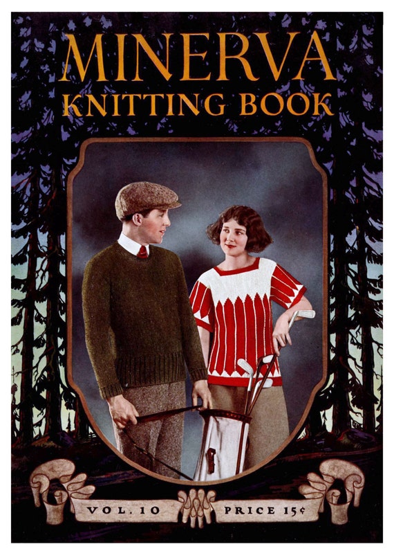 Minerva Knitting Book 10 C 1922 Sportswear Patterns For Men And Women Pdf Ebook Digital Download Plus Free Bonus Help Pages