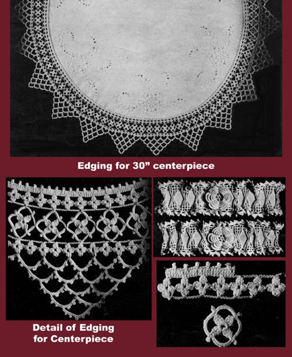 Augusta Pfeuffer #5 c.1915 Fancy Patterns for Vintage Crochet Yokes