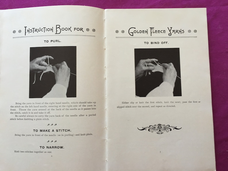 EXTREMELY SCARCE ORIGINAL Golden Fleece Yarns #2 c.1903 Large Manual of Knitting and Crochet Patterns from over 100 Years Ago!