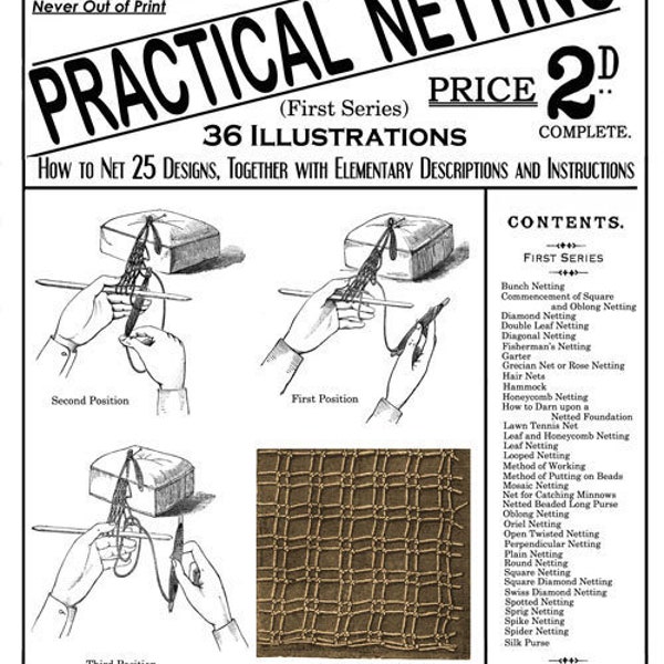 Weldon's 2D #21 c.1886 - Practical Netting (PDF E Book - Digital Download)
