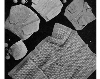 Botany Pattern of the Month #1202, Infant's Layette Set Items in Knitting and Crochet - February, 1948 (PDF eBook Digital Download)