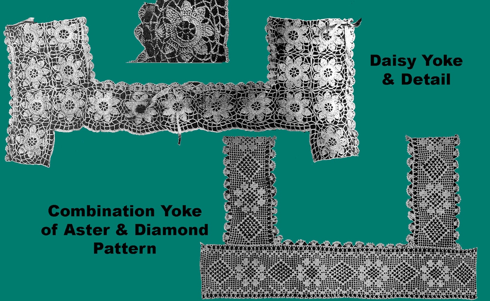 Richardson's 32 Crochet Yokes 10 C.1917 Vintage Patterns Etsy