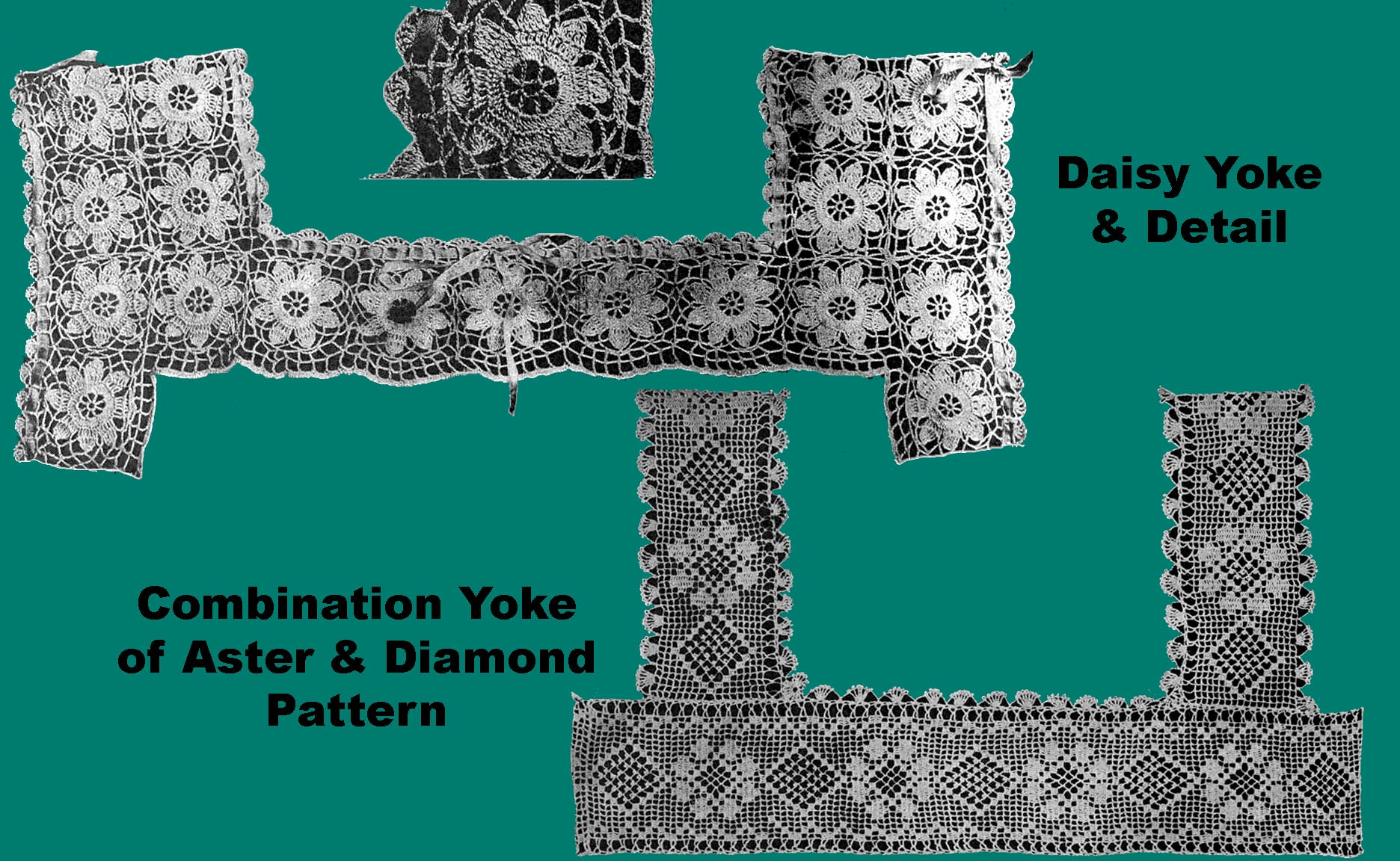 Richardson's 32 Crochet Yokes 10 C.1917 Vintage Patterns Etsy Australia