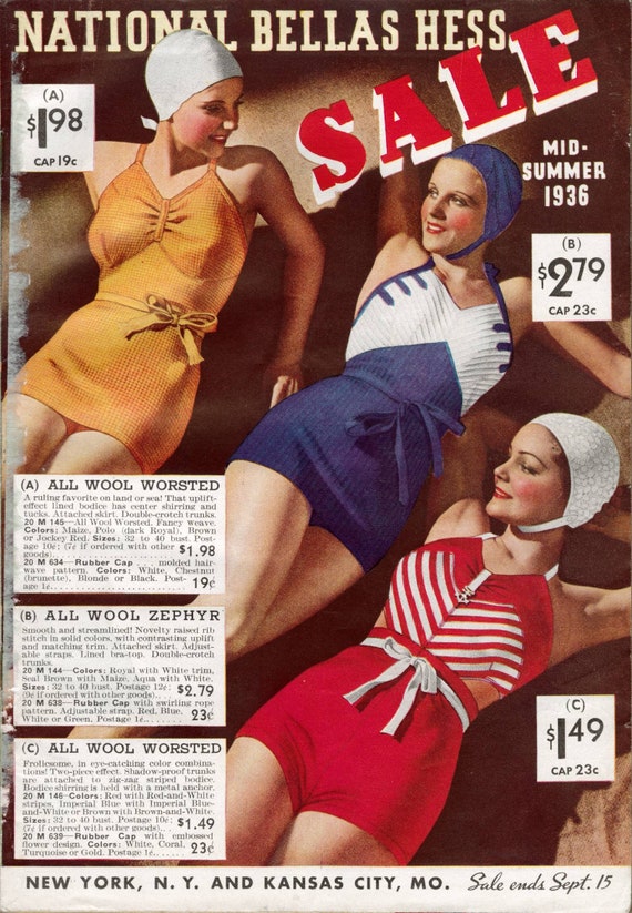 Vintage Catalog Bellas Hess C.1936 Summer Sale Catalog Summer