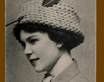 Fleisher's Ostend Toque Crochet Pattern c.1910 - modèle unique (PDF - eBook - Téléchargement numérique)