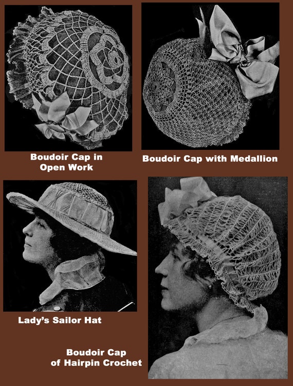 J. & P. Coats Crochet Book of Gown Yokes and Boudoir Caps c. 1916 J. & P. Coats Crochet Book of Gown Yokes and Boudoir Caps c. 1916