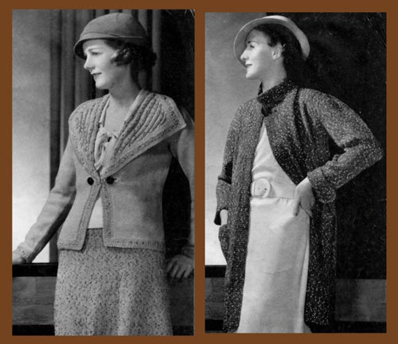 Monarch #33 c.1934 Vintage Fashion Knitting Patterns Depression Era Instructions