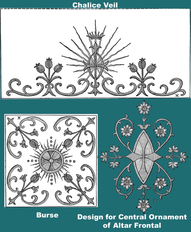 Butterick Victorian Art and Ecclesiastical Embroidery c.1898 Diagrams and Designs for Church & Home Decor (PDF Ebook) image 3