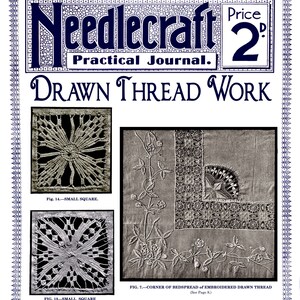 Needlecraft Practical Journal #111 c.1913 (PDF - EBook - Digitale download) - Getrokken draadwerk