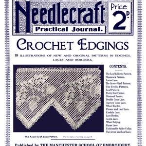Needlecraft Practical Journal #29 c.1903 (PDF - Ebook - Digital Download) - Crochet Edgings