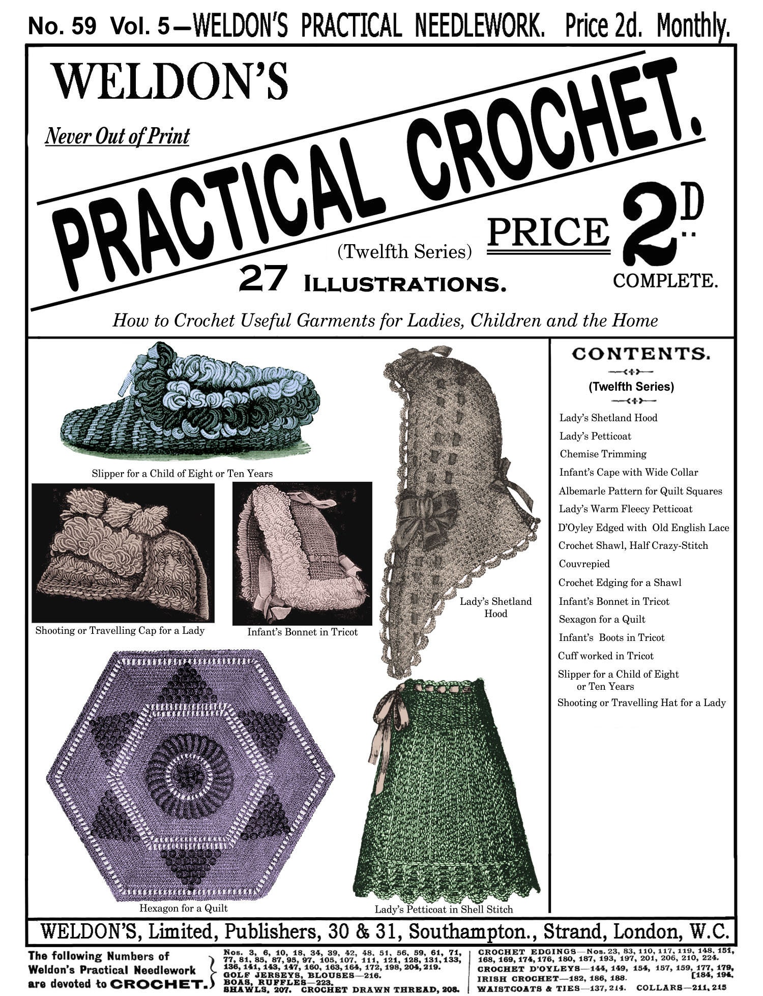 Weldon S 2d 59 C 18 Practical Crochet Useful Etsy
