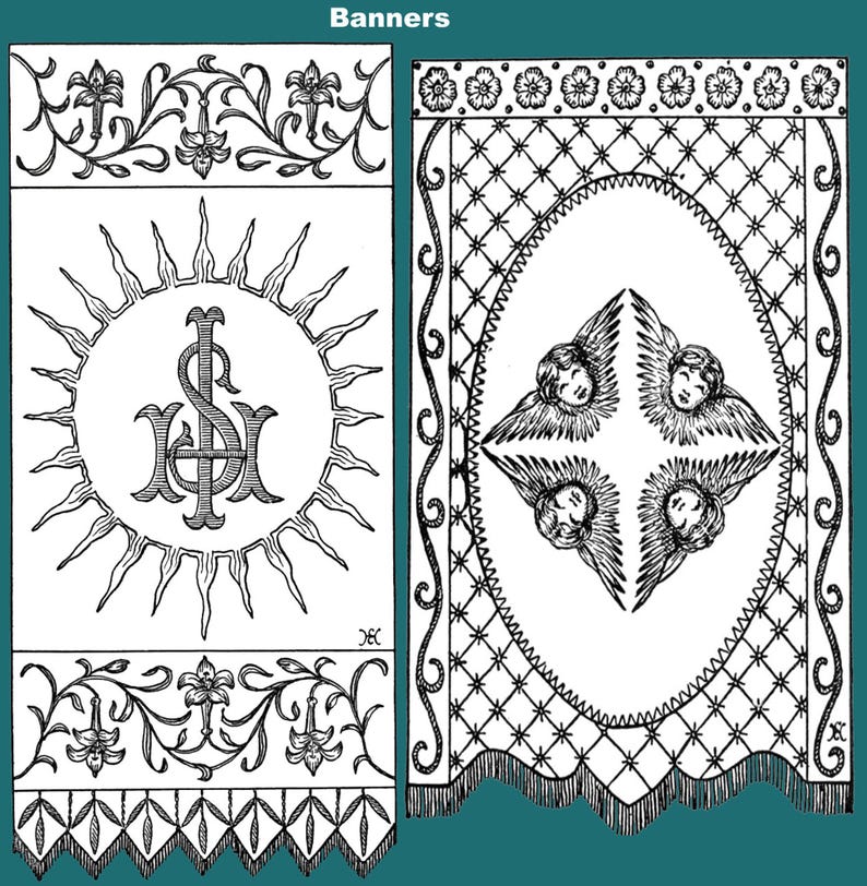 Butterick Victorian Art and Ecclesiastical Embroidery c.1898 Diagrams and Designs for Church & Home Decor (PDF Ebook) image 8