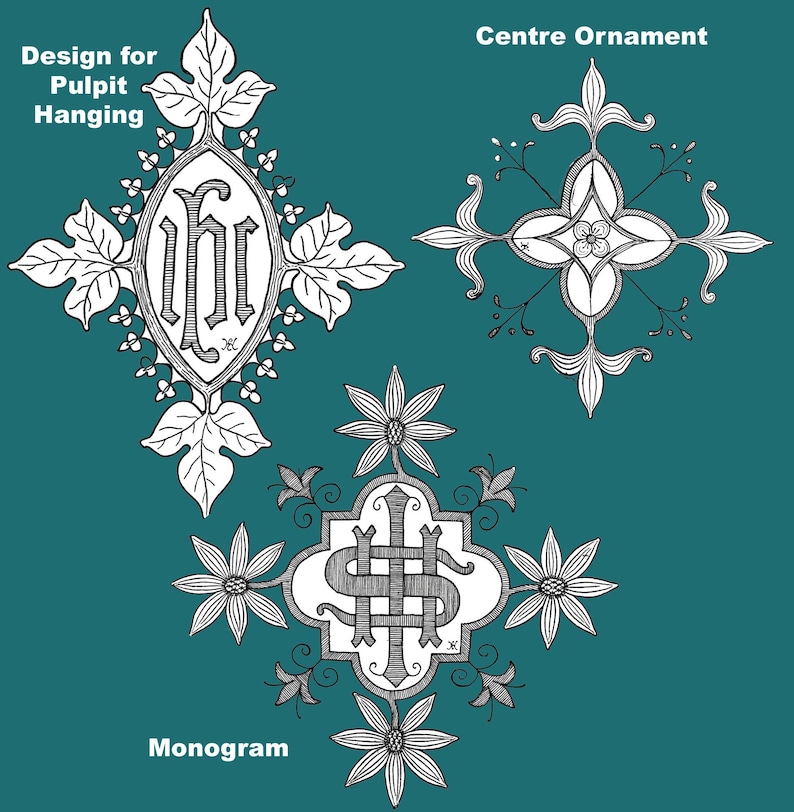 Butterick Victorian Art and Ecclesiastical Embroidery c.1898 Diagrams and Designs for Church & Home Decor (PDF Ebook) image 7