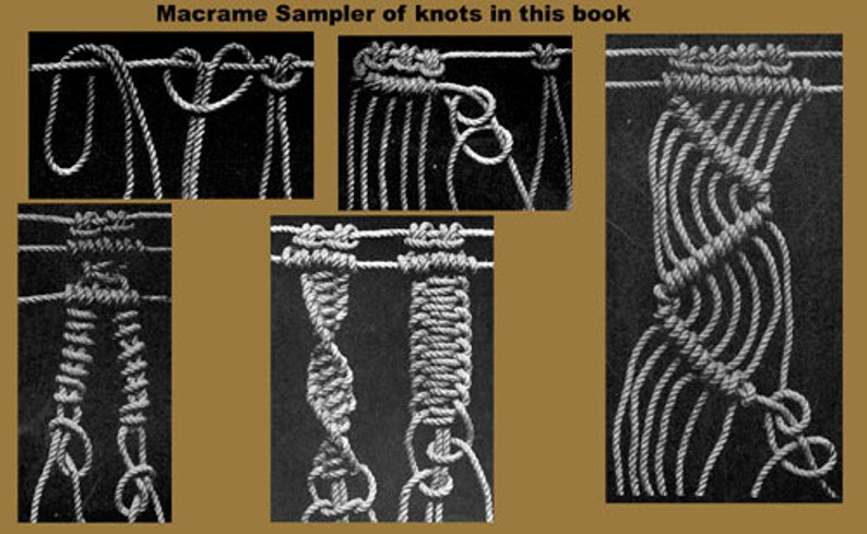 Macrame Sampler Vintage Macrame Knotwork Instruction Book: Priscilla, 1923 (PDF Ebook ...