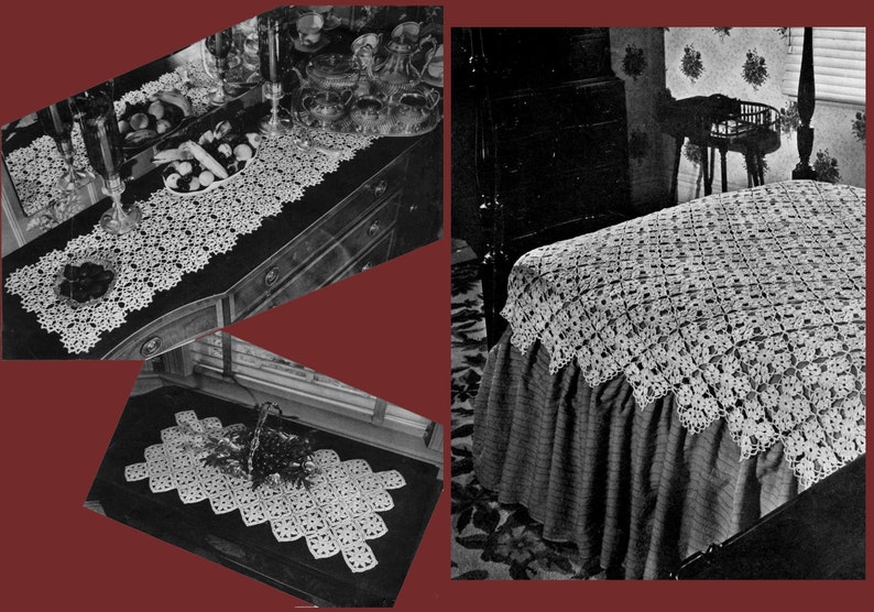 Doilies and Table Decor Decorative Crochet for Your Home Hiawatha #14 c.1945 PDF - EBook Digital Download