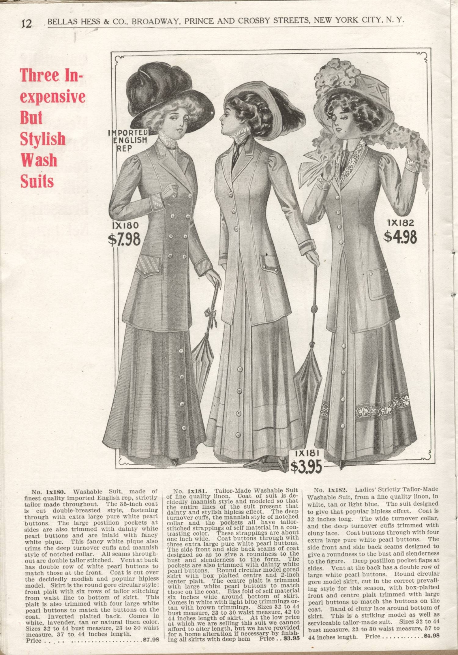 Vintage Catalog Bellas Hess C.1909 Spring & Summer Fashions Etsy