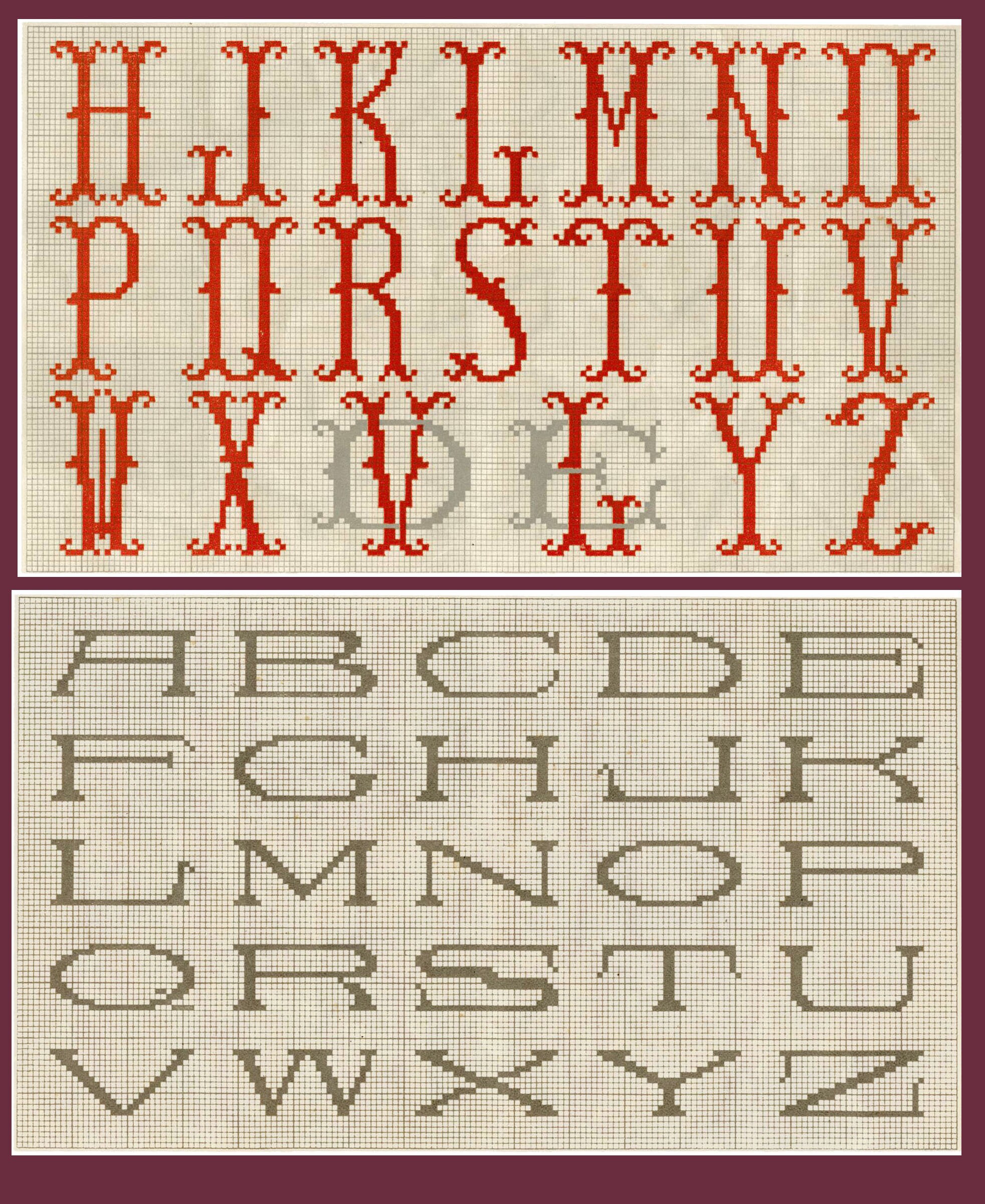 DMC Marking Stitch 1 C.1920 Color Charts and Alphabets Used - Etsy