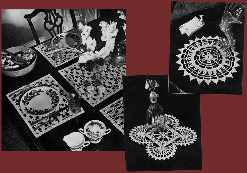 Doilies and Table Decor Decorative Crochet for Your Home Hiawatha #14 c.1945 PDF - EBook Digital Download