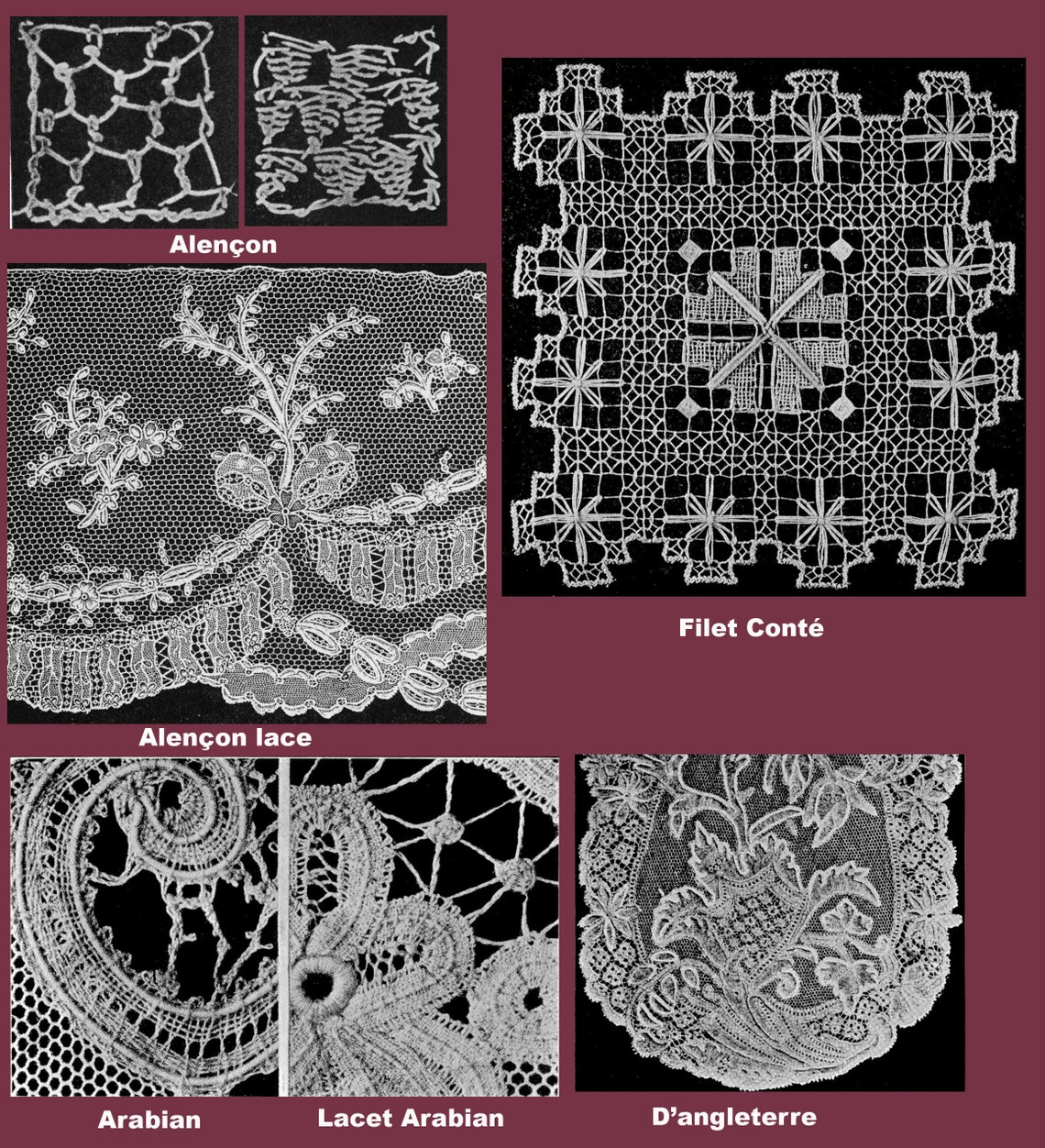 The Lace Dictionary C.1913 by Clifford Including Historic & Etsy