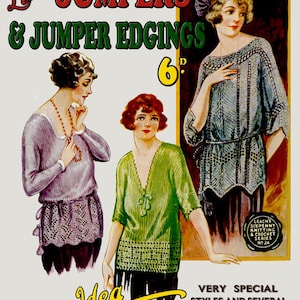 Leach&#39;s 6D #24 C.1920 - Vintage Knitting & Crochet Patterns for Women&#39;s Sweaters (PDF Ebook Digital Download)