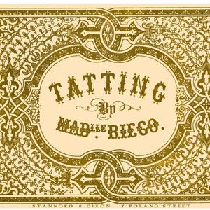 The Tatting Book #1 by Mdlle Riego de la Branchardiere c.1850 (PDF - EBook - Digital Download)