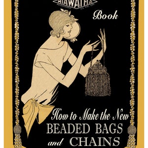 Hiawatha #7 c.1924 Vintage Patterns for Beaded Bag Knitting & Crochet Purses (PDF eBook)