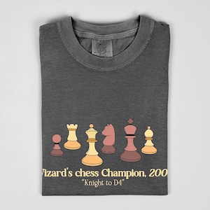 Wizard&#39;s Chess Shirt | Weasley Tee | Potter Tshirt | Wizard School House | Dark Arts | Serpent Dark Wizard | Knight to D4