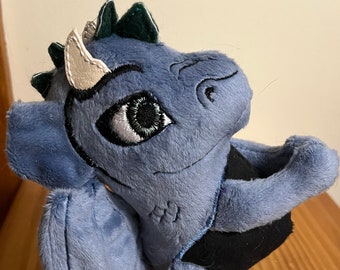 Blue Huggie Dragon