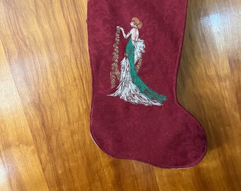 Christmas Stocking: Elegant Christmas Lady