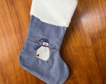 Christmas Stocking: Country Snowman