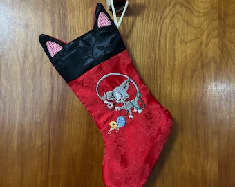 Small Christmas Stocking: Curious Kitty