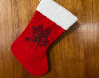 Small Christmas Stocking: Festive Pinecones