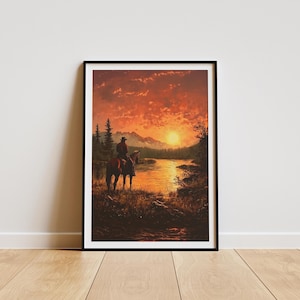 RDR2-poster, poster gamingkamer, gaming-muurposter, gaming-printposter, gamecadeau, videogameposter, gamingkunstmuurdecor, gamingkunst
