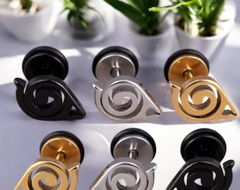 Elegant Anime Gold,Silver, Black Stud Earrings/ Cosplay Stud Earrings/ Unisex Stud Earrings/ For Her/ For Him/ For Gift...