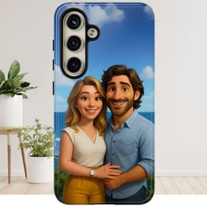 Personalized Animated 3D Portrait Phone Case for Pixel, iPhone and Galaxy Phones,  Custom Animation Cartoon Photo Protective Phone Case