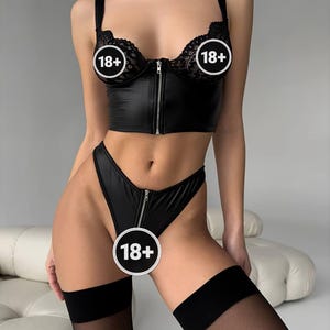 sex spielzeugen Damenunterwäsche Sexy Leder-Dessous Bondage Erotische Verführerische  Schwarze Enge Lingerie Mit Ring| Alibaba.com main image 1