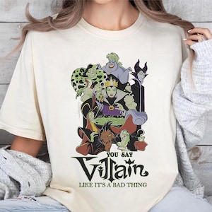 Disney villains Halloween shirt Evil queen Ursula maleficent scar Jaffar Cruella vintage Disney tee Villain lover gift spooky season shirt