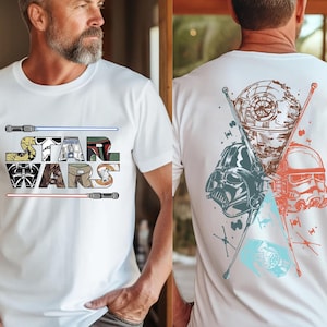 Comfort Colors® Star Wars Disney Shirt Retro Galaxy’s Edge T-Shirt with Darth Vader May the Force Be With You Tee Disney Trip Outfit Gift