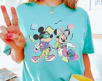 Retro 90s Disney Mickey Minnie Summer Vibes Shirt Walt Disney