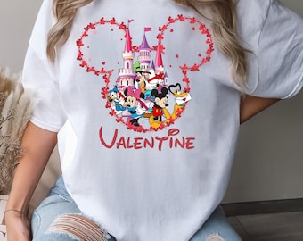 Valentine Disney Mickey Minnie Lover T-Shirt, Valentines Day Sweatshirt, Valentines Day T-Shirt, Disneyland Valentine Day TShirt, Sweatshirt