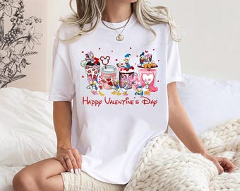 Donald Daisy Disney Happy Valentines Day T-Shirt, Valentines Day Sweatshirt, Valentines T-Shirt, Disneyland Valentine Day TShirt, Sweatshirt