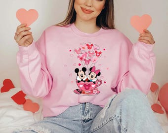 Hug Me Be Mine Love Mickey Minnie Disney Valentines Day T-Shirt, Valentines Day Sweatshirt, Valentines T-Shirt, Disneyland Valentine Day