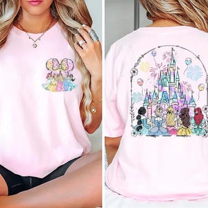 Disney Princess Castle Shirt Matching Best Friends Tee Girls Trip Disney World Outfit Fairytale Vacation Shirt Disneyland 2025 Princess Gift