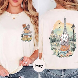 Disney Aristo Cats Shirt Vintage Disney Marie Cat Tee Cute Disney Trip Comfort Colors Shirt Matching Family Disney Shirt Paris Girl Tee Gift
