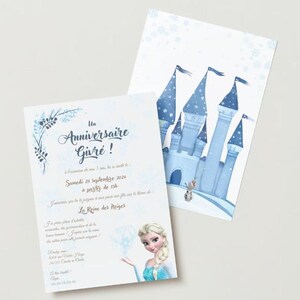 Carte anniversaire Reine des Neiges