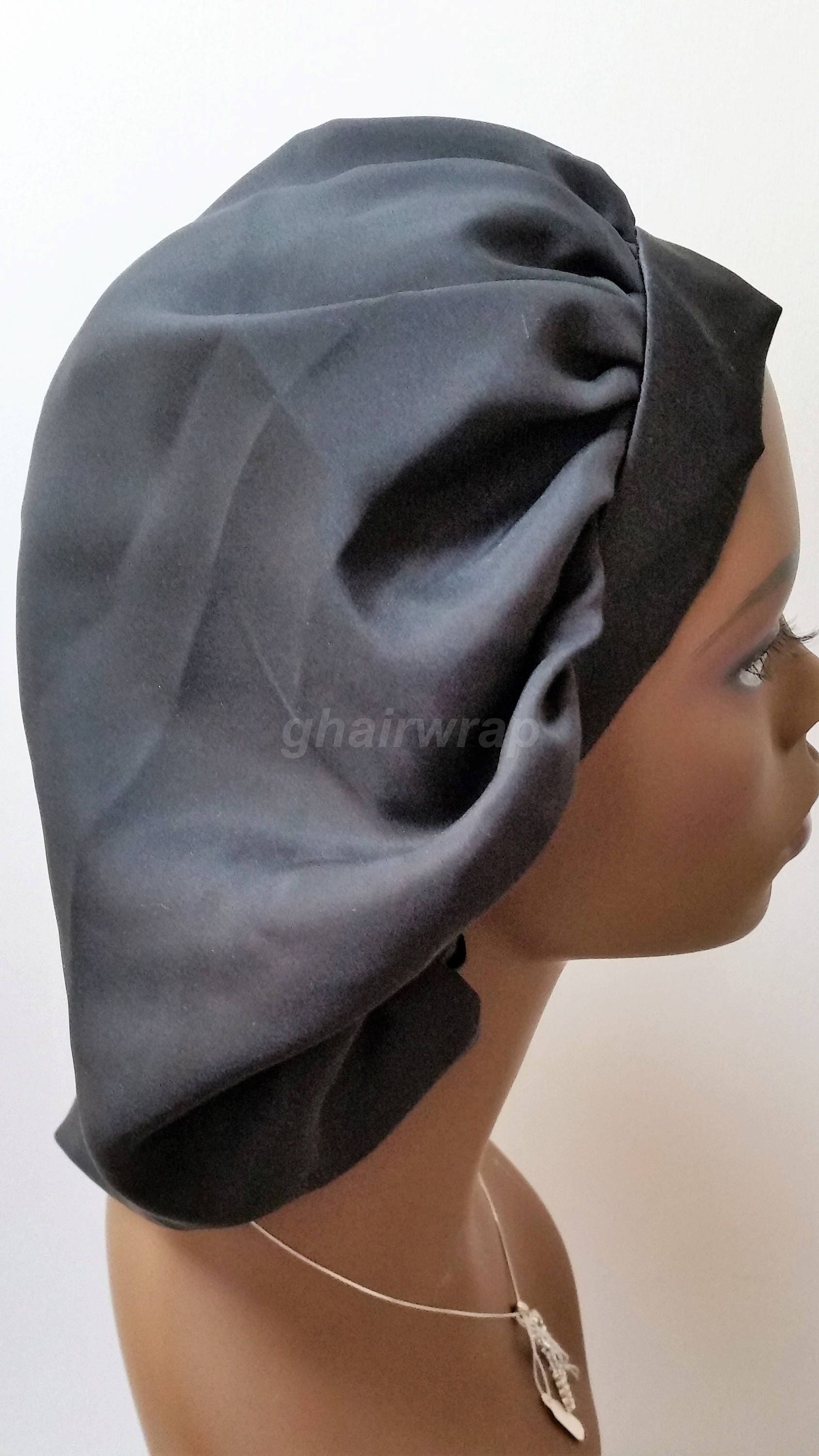 100 Silk Charmeuse GWrap Hair with Plain Front Band Etsy